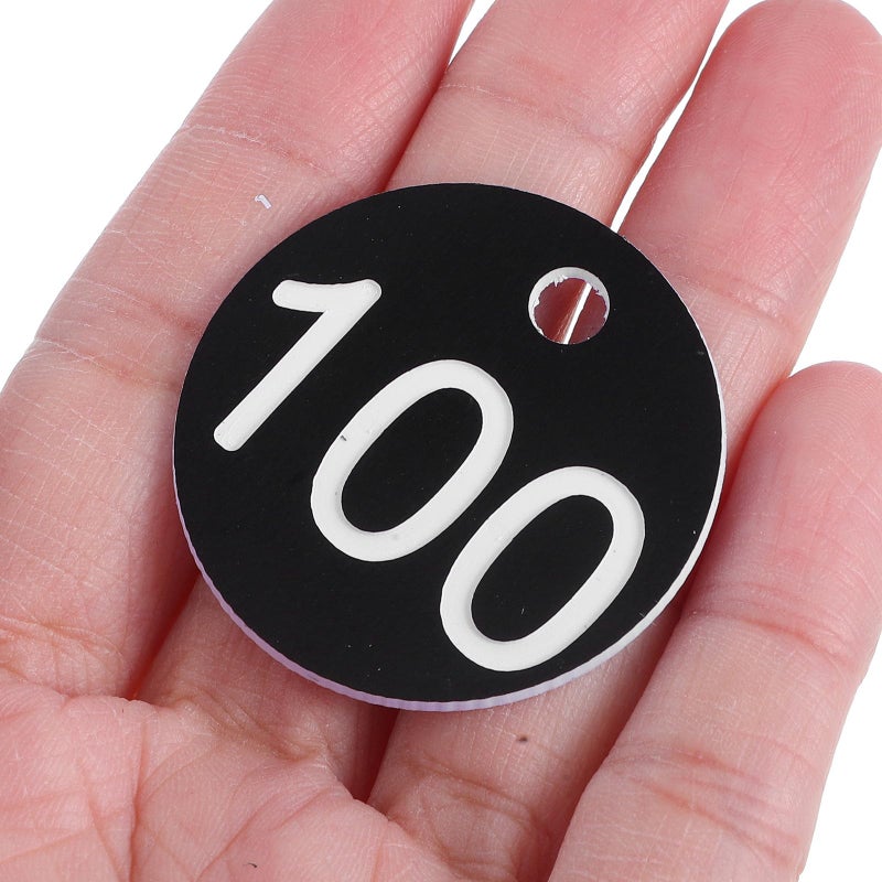 Plastic Number Key Tags 1 100 Black White for Office Warehouse Hotel Labeling - Image 4