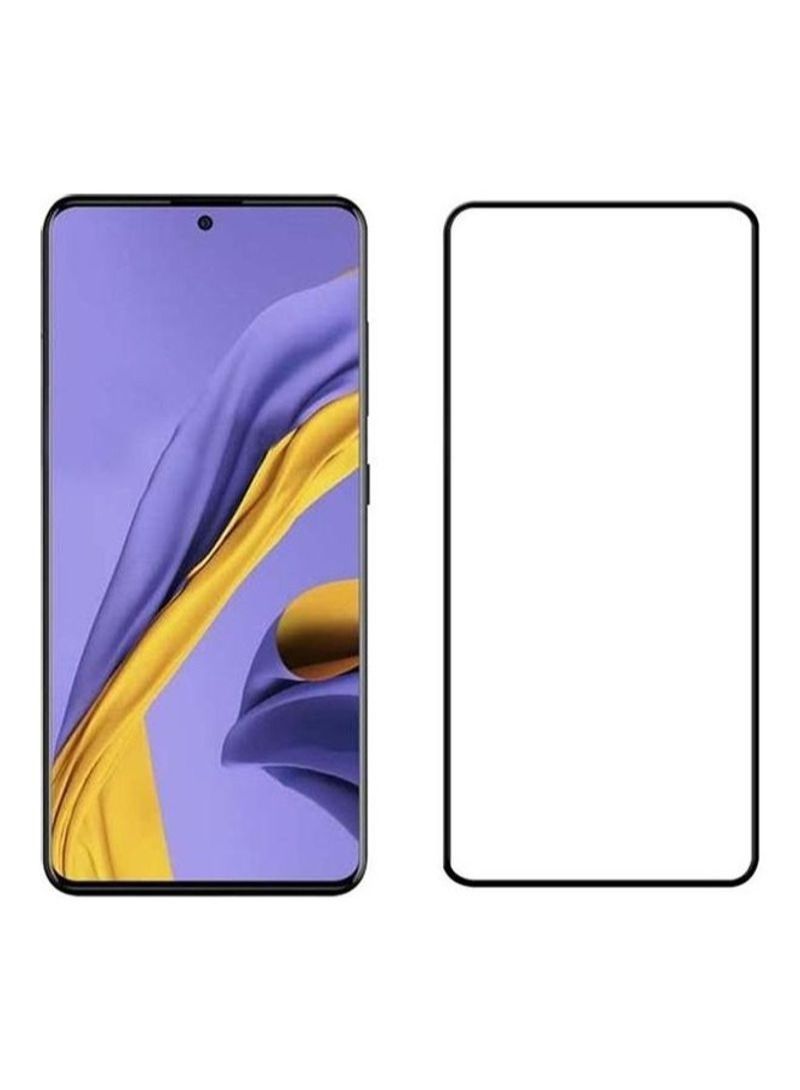 BORTONY Tempered Glass Screen Protector For Samsung Galaxy A51 Black/Clear - Image 2