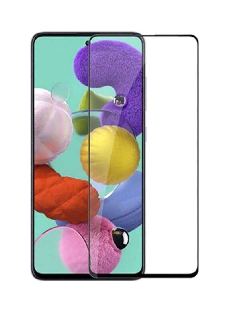 BORTONY Tempered Glass Screen Protector For Samsung Galaxy A51 Black/Clear - Image 1