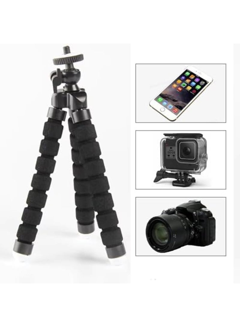 SYOSI Phone Tripod Cell Phone Stand, Flexible Octopus Style Portable Mini Travel Tripod for Gopro, Smartphone, and Digital Camera, Ideal for Outdoor Video Recording and Photography (Black) - Image 5