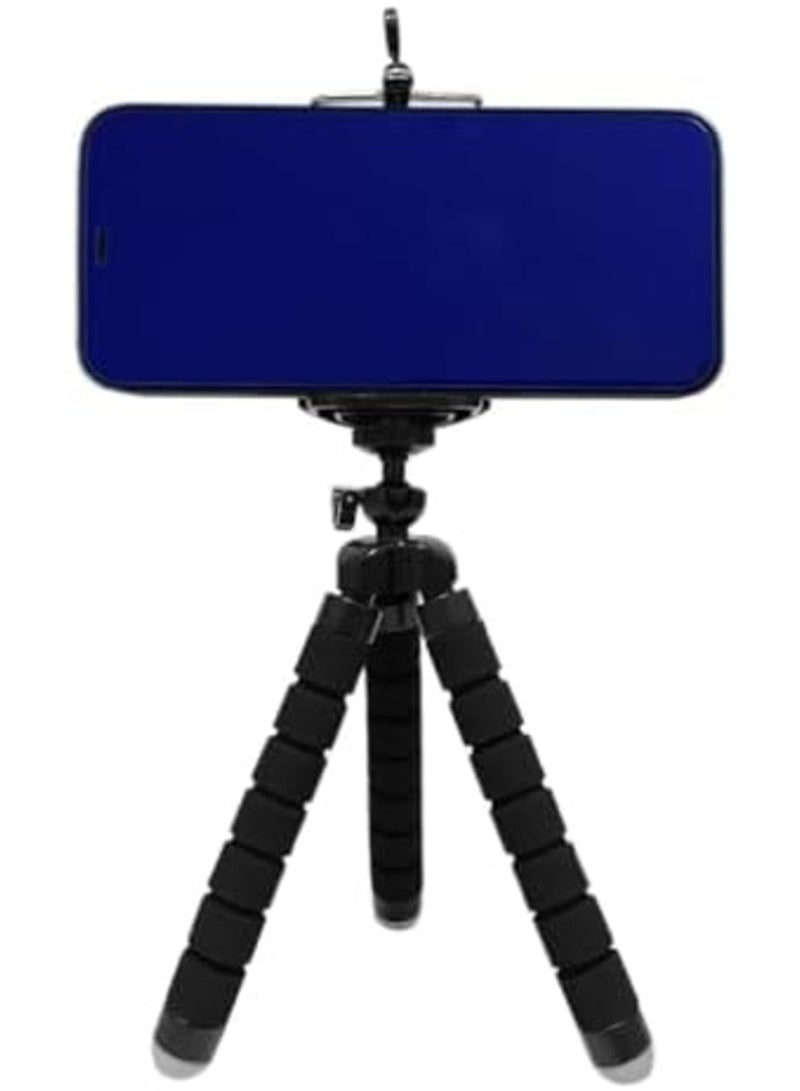 SYOSI Phone Tripod Cell Phone Stand, Flexible Octopus Style Portable Mini Travel Tripod for Gopro, Smartphone, and Digital Camera, Ideal for Outdoor Video Recording and Photography (Black) - Image 1