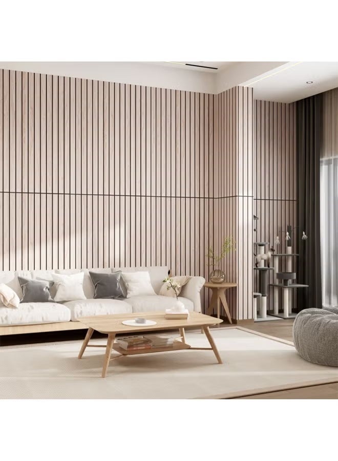 Self-Adhesive SXP Peel and Stick 3D Wall Decal Roll, Wood Grain Grid Panel, 4mm Thickened - Image 3