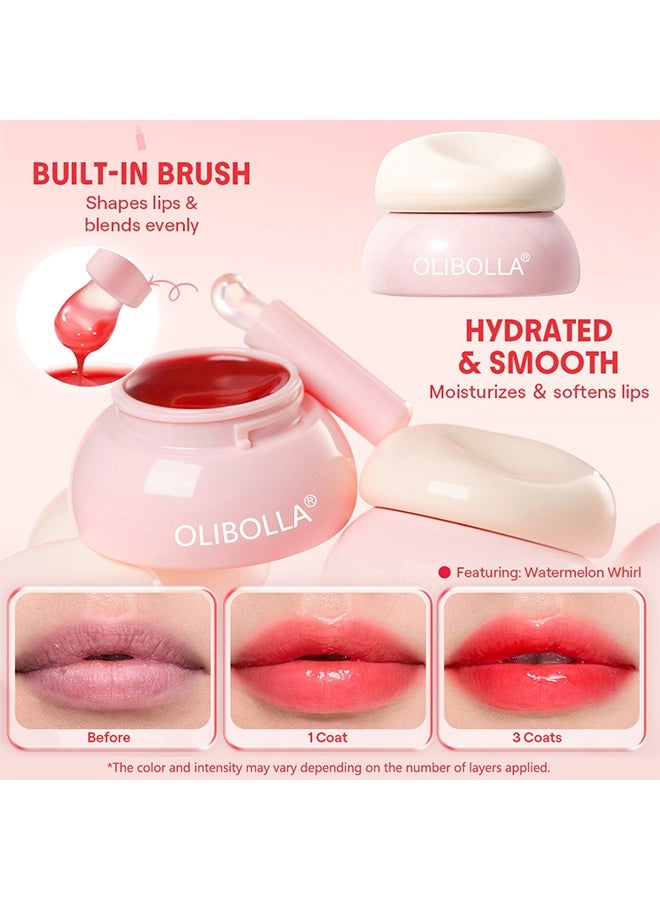 أوليبولا جيليبوكيت ليب جام - متعدد الاستخدام للشفاه والخدود، ملمع شفاه مكثف وغير لاصق، لمسة لامعة، يدوم طوال اليوم، تركيبة غير جافة وقابلة للدمج، صبغة شفاه طبيعية وأحمر خدود كريم 02 # فيغ فليرت - Image 5