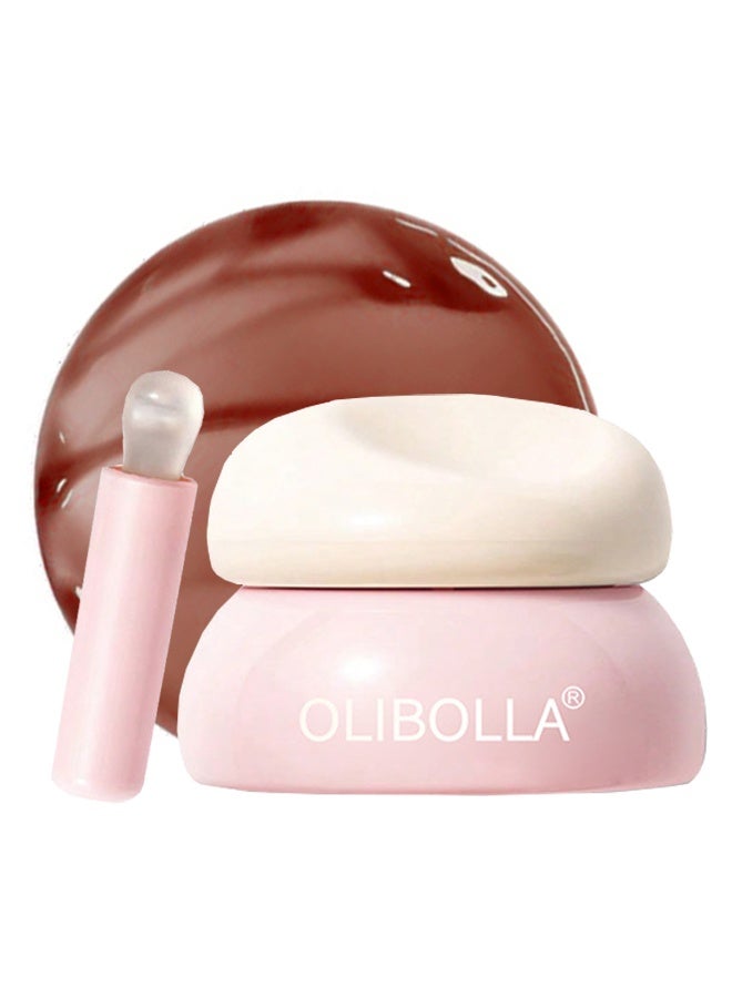 أوليبولا جيليبوكيت ليب جام - متعدد الاستخدام للشفاه والخدود، ملمع شفاه مكثف وغير لاصق، لمسة لامعة، يدوم طوال اليوم، تركيبة غير جافة وقابلة للدمج، صبغة شفاه طبيعية وأحمر خدود كريم 02 # فيغ فليرت - Image 1