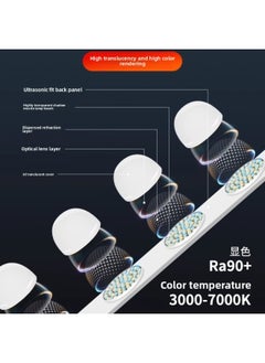 General Double-row Live Light Supplement Anchor Dedicated Desktop Beauty Face Light Shooting Live Room Four Rows Of Face Photo Hair-Specifications:【led Double Row Light】 + Clip Round Chin Light  - Image 4