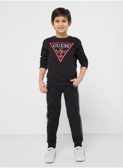 GUESS Kids Logo Long Sleeve Fleece Sweatshirt  - Image 4