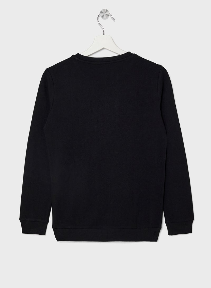 GUESS Kids Logo Long Sleeve Fleece Sweatshirt  - Image 2