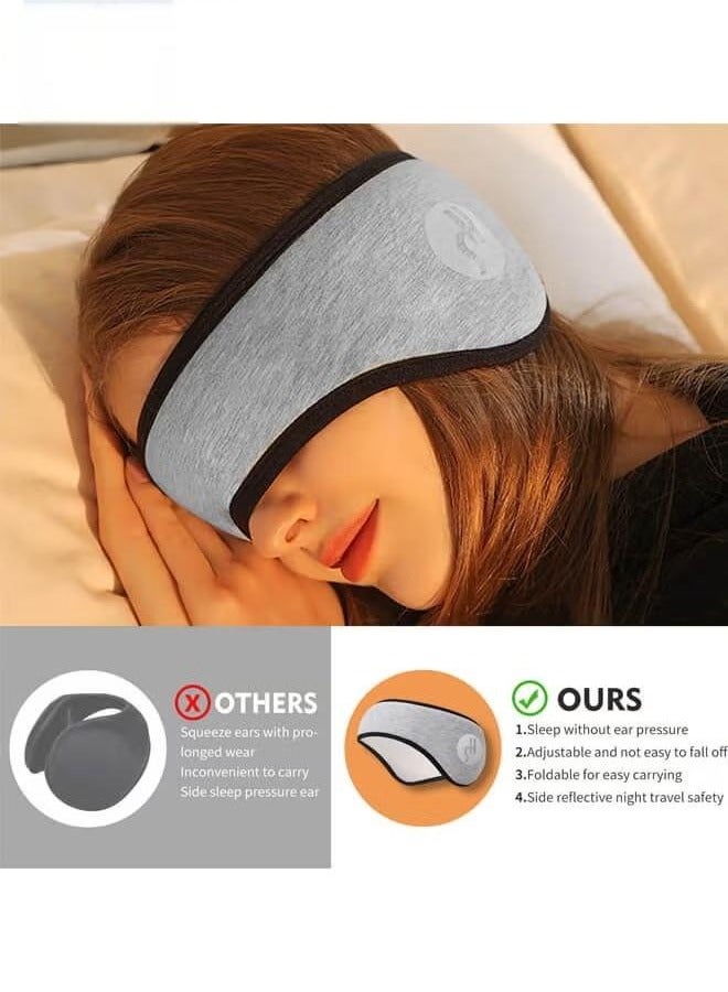 Generic Cotton Sleep Mask 【Official Certified】 with Soundproof Ear Covers and Earplugs Set - Comfortable Adjustable Sleeping Eye Mask for Uninterrupted Rest, Ear Protection for Noise Reduction, Essential Tr - Image 4