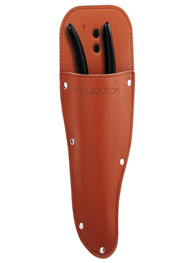 Housolution Garden Pruner Sheath, Pruner Tool Holster, Premium PU Leather Holster Protective Case Cover Scabbard for Gardening Pruning Shears Scissor - Brown - Image 1