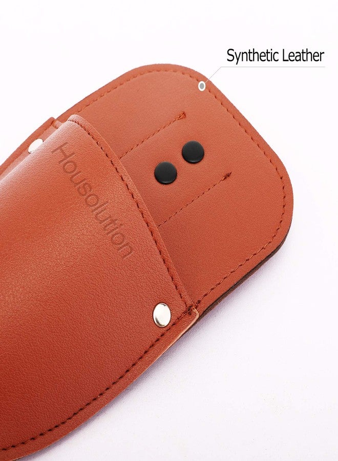 Housolution Garden Pruner Sheath, Pruner Tool Holster, Premium PU Leather Holster Protective Case Cover Scabbard for Gardening Pruning Shears Scissor - Brown - Image 4