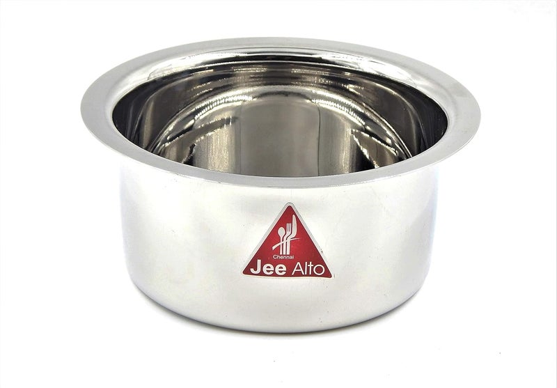 JEE ALTO Stainless Steel Flat Bottom Induction Gas Stove Friendly TopePatilaCookware Set of 5Pcs 950 ML 1300 ML 1900 ML 2400 ML 2900 ML - Image 4