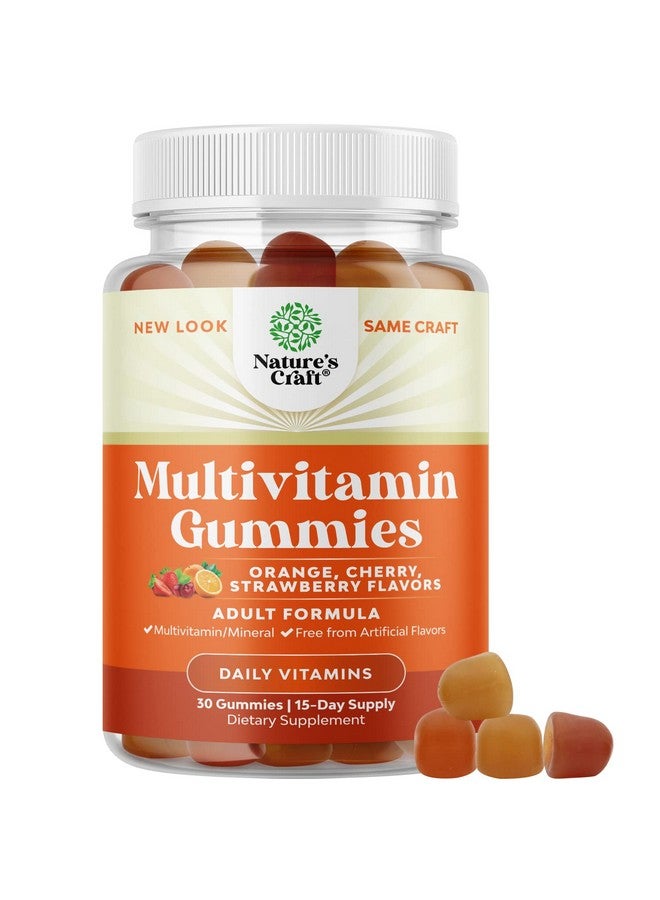Natures Craft Potent Daily Multivitamin Gummies For Adults Wellness Blend Of Vitamin D A C E B12 Zinc And Biotin Adult Vitamin Gummy For Energy And Immunity Nongmo Gluten Free And Halal Gummies 30 Count - Image 1