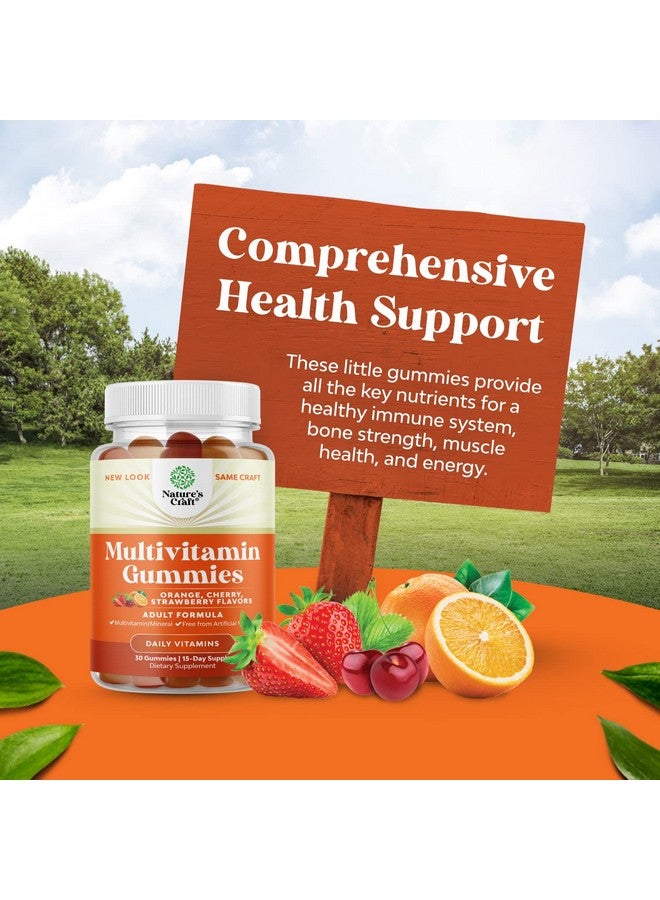 Natures Craft Potent Daily Multivitamin Gummies For Adults Wellness Blend Of Vitamin D A C E B12 Zinc And Biotin Adult Vitamin Gummy For Energy And Immunity Nongmo Gluten Free And Halal Gummies 30 Count - Image 4