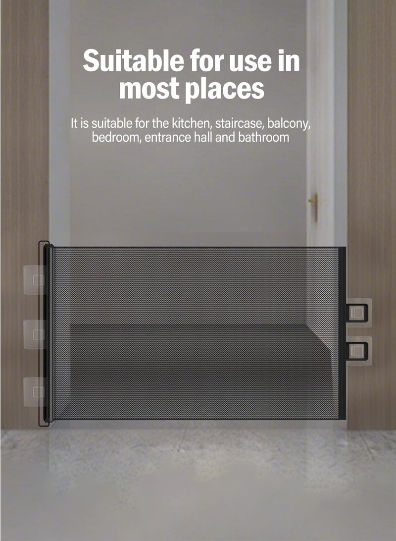 بيروي باب سلامة الأطفال الشبكي القابل للسحب لسلامة الأطفال الرضع، سياج الحيوانات الأليفة، باب الحيوانات الأليفة الحاجز لسياج الأطفال، باب الحيوانات الأليفة الحاجز للأطفال، قابل للتوسيع حتى عرض 110 سم، باب الكلب | باب درج باب الأطفال الرضع، باب باب سلامة الأطفال الرضع، باب الكلب السحري، باب درج الحيوانات الأليفة الآمن القابل للطي المحمول شبكة عزل واقية مع خطافات وأعمدة مقواة، باب مدخل المطبخ المرن للحيوانات الأليفة - Image 2