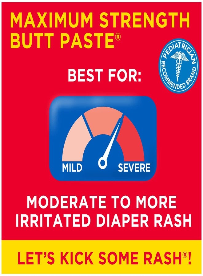 Boudreaux's Butt Paste Maximum Strength Diaper Rash Cream, Diaper Cream for Baby, Fast Relief & Overnight Protection for Moderate to More Irritated Rash, Pediatrician-Recommended, 2 oz & 14 oz - Image 2