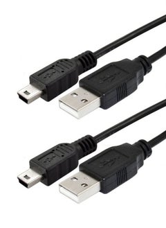 ماركة غير محددة قطعتان 5.56 قدم كابل USB مصغر - كابل USB 2.0 من النوع A إلى Mini B - لأجهزة GoPro Hero 3+ وHero HD ووحدة تحكم PS3 والهواتف المحمولة ومشغلات MP3 وكاميرات السيارة والكاميرات الرقمية وأجهزة استقبال GPS - أسود  - Image 1