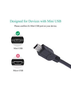 ماركة غير محددة قطعتان 5.56 قدم كابل USB مصغر - كابل USB 2.0 من النوع A إلى Mini B - لأجهزة GoPro Hero 3+ وHero HD ووحدة تحكم PS3 والهواتف المحمولة ومشغلات MP3 وكاميرات السيارة والكاميرات الرقمية وأجهزة استقبال GPS - أسود  - Image 2