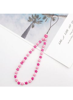 K819 rose red five-pointed star mobile phone chain