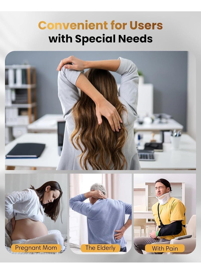أداة خدش خلفية معززة معززة مع 5 رؤوس قابلة للفصل، وأطراف خدش أكبر، وحشوة للتخزين، وهدايا الفيل الأبيض للرجال والنساء والبالغين - Image 5