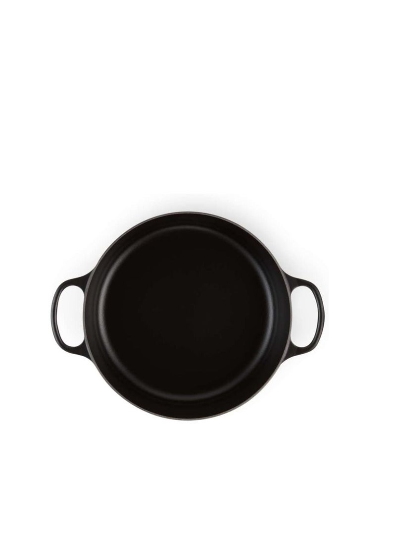 Le Creuset - Le Creuset Signature Satin Black Cast Iron 30cm Risotto (Black Interior) - Image 1