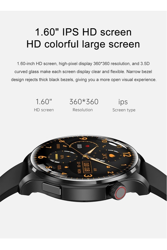 RollsTimi  Smart Watch for Men Women, Answer/Make Calls,1.6" Screen IP68 Waterproof, Multiple Sports Modes Fitness Watch with Sleep Monitor Pedometer Outdoor Smart Watch for Android iOS,Black Silicone - Image 3