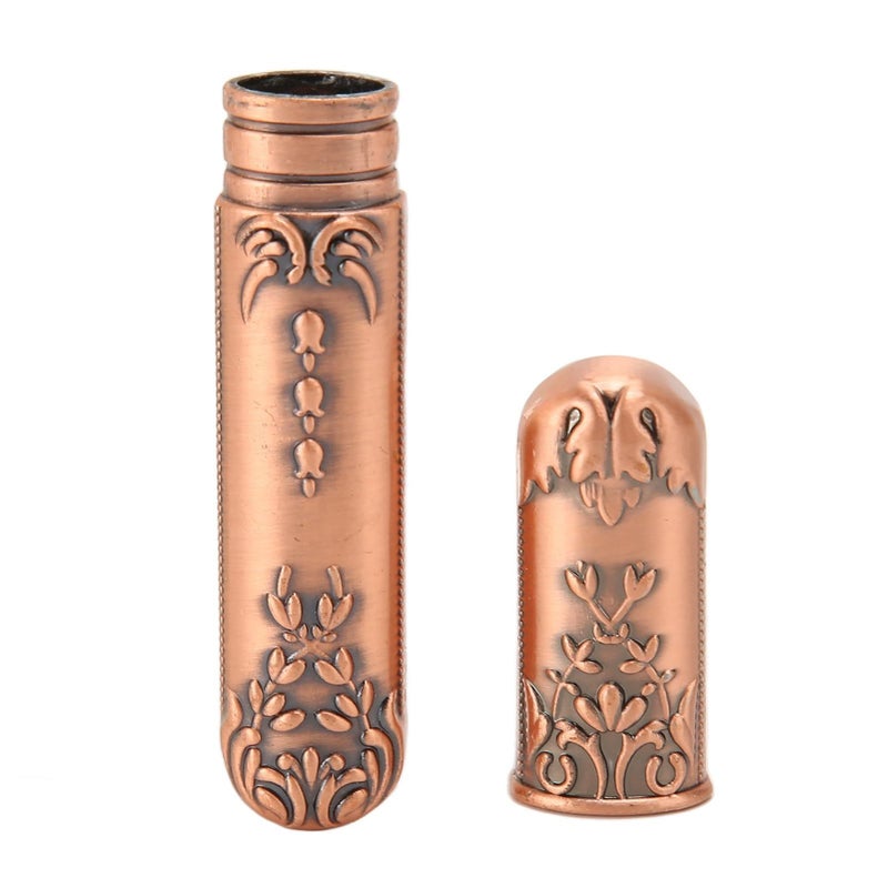 Vintage Rose Gold Sewing Needles Holder Metal Embroidery Storage Case 8.8x2cm - Image 3
