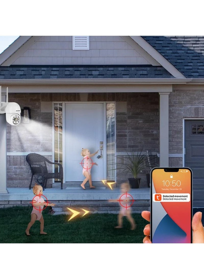 JORTAN - JORTAN 1080P Indoor Outdoor Wireless Wi-Fi Security Camera, Color Night Vision, 2 way Audio, Motion Detection, IP66 Waterproof, PTZ Control, Cloud Storage - Image 1