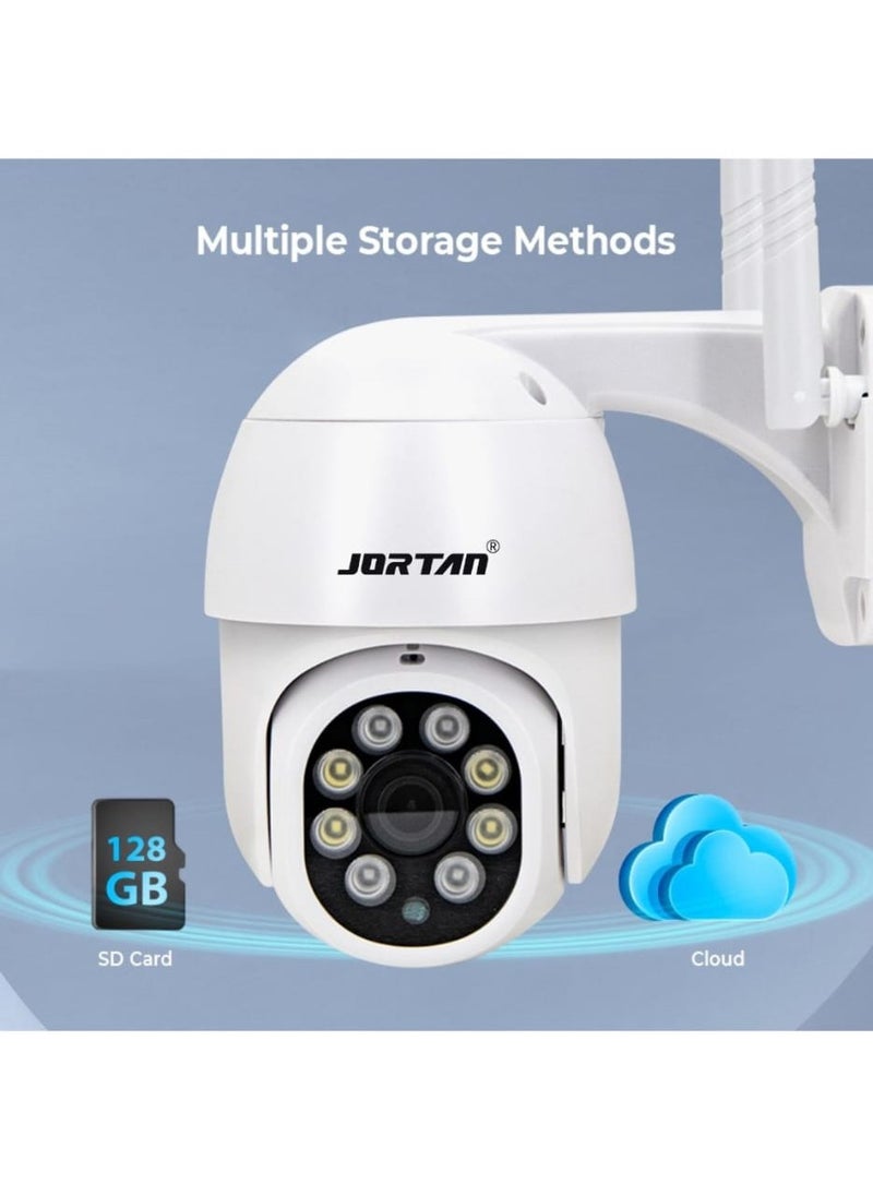 JORTAN - JORTAN 1080P Indoor Outdoor Wireless Wi-Fi Security Camera, Color Night Vision, 2 way Audio, Motion Detection, IP66 Waterproof, PTZ Control, Cloud Storage - Image 1