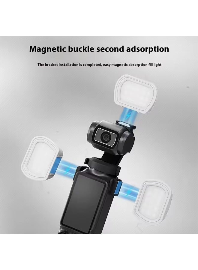 نيوير ضوء تعبئة NEEWER لكاميرا DJI Pocket3 الرياضية، ضوء تعبئة مغناطيسي مخصص، 2800-6500 كلفن، ضوء تعبئة كاميرا Pocket3 - Image 4