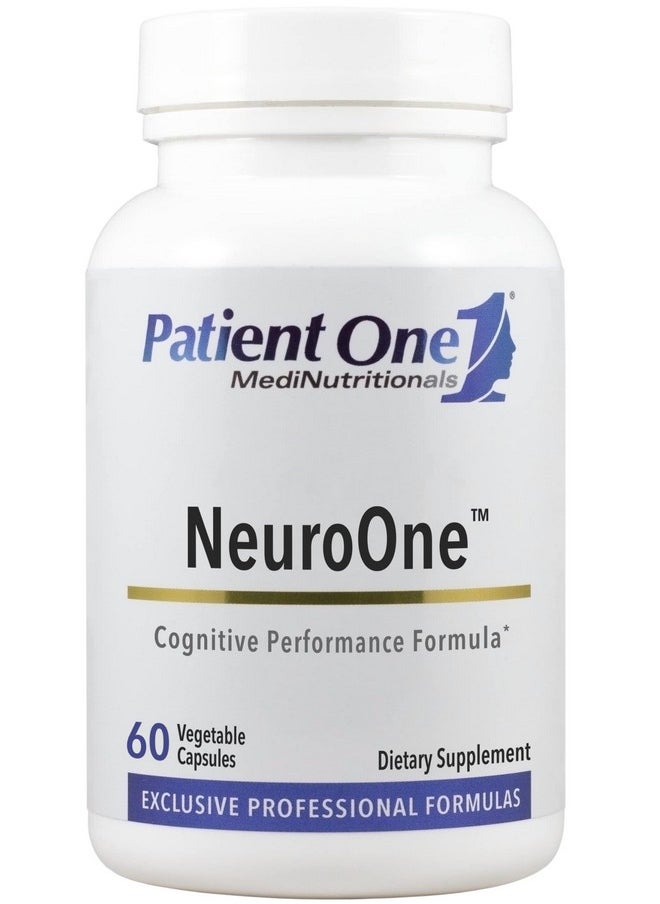 Patient One Patient One NeuroOne | Supplement to Support Memory, Cognition, Mood and Focus* | with Citicoline, Acetyl-L-Carnitine, Gingko and More | 60 Capsules  - Image 1
