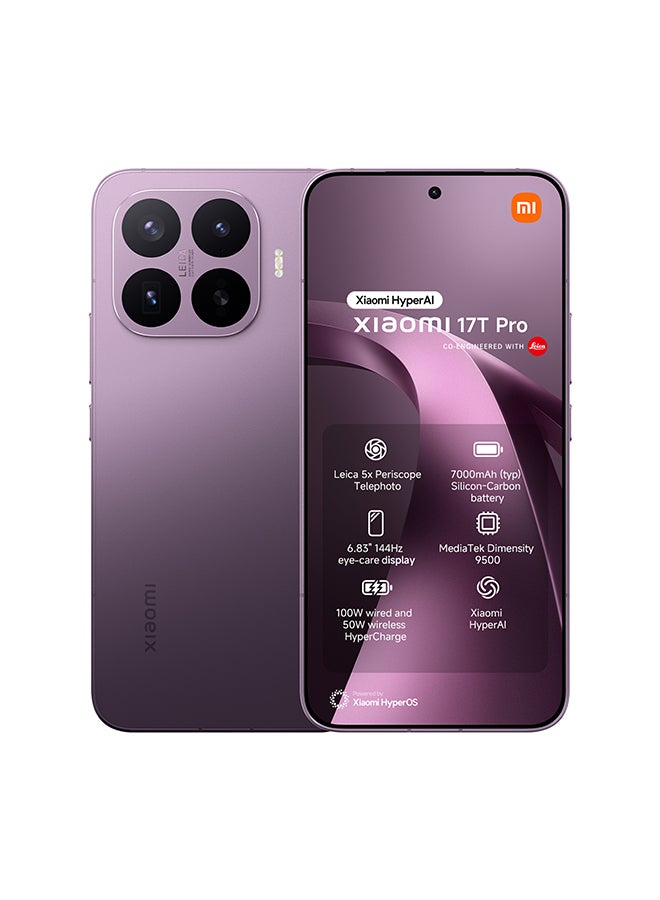 Xiaomi 17T Pro Dual SIM+eSIM 5G Deep Violet 12GB RAM 512GB - Global Version - Image 1