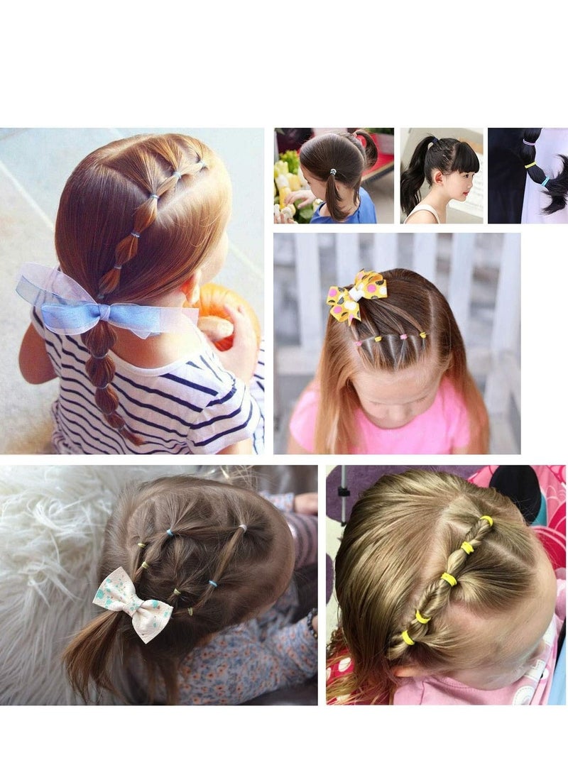 Loquat Baby Hair Ties for Girls - 200 Pieces Small Elastic Hair Bands for Toddlers Ponytail Holders, Baby Girls Hair Ties, Hair Accessories for Kids and Babies - Image 4