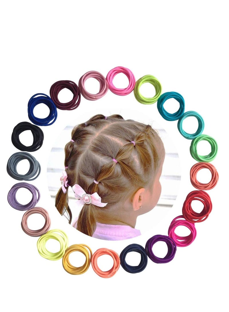 Loquat Baby Hair Ties for Girls - 200 Pieces Small Elastic Hair Bands for Toddlers Ponytail Holders, Baby Girls Hair Ties, Hair Accessories for Kids and Babies - Image 1