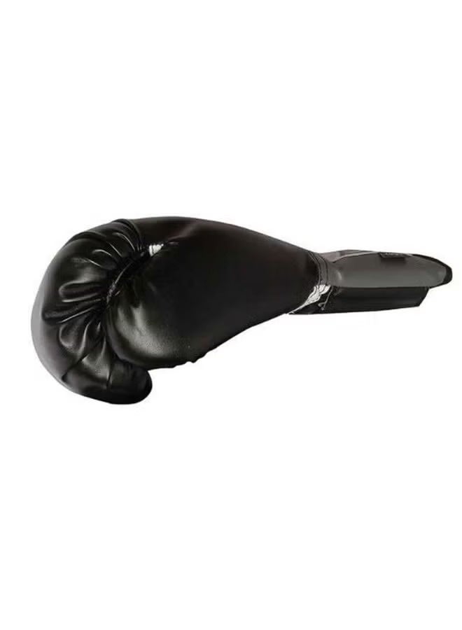 EVERLAST Pair Of Full Finger Professional Boxing Gloves Black/White - Image 1