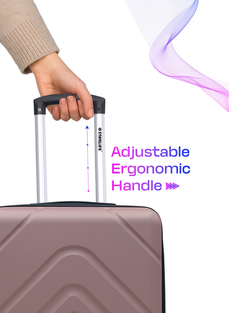 STARLIFE 3 Piece ABS Hard side Trolley Luggage Set Spinner Wheels with Number Lock - Image 4