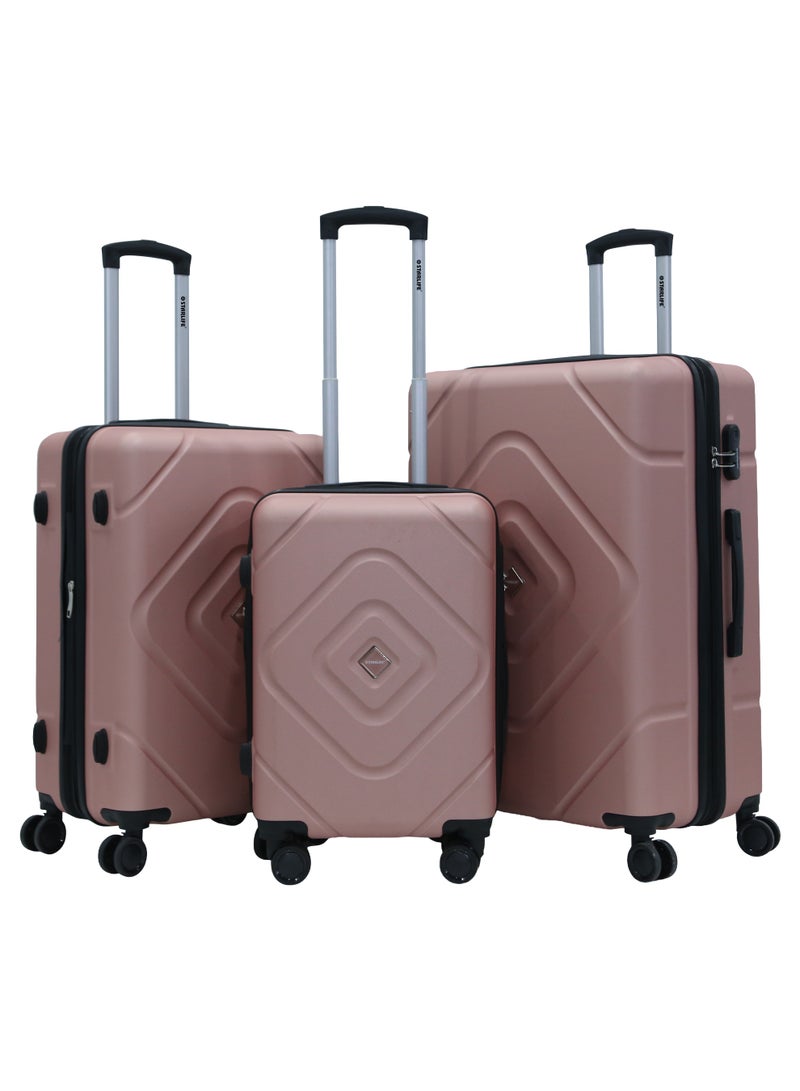 STARLIFE 3 Piece ABS Hard side Trolley Luggage Set Spinner Wheels with Number Lock - Image 1