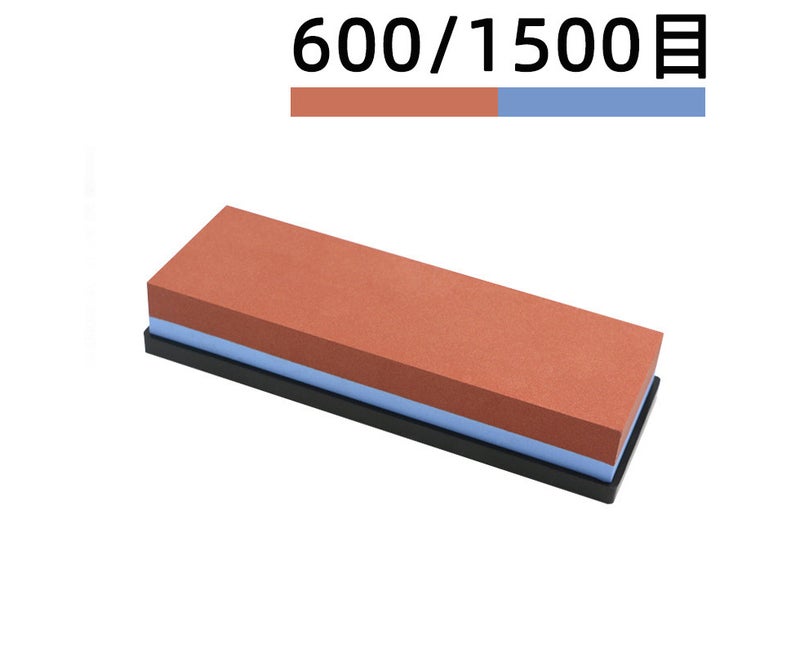 Knife Sharpener 600/1500 Grit Double-Sided Durable White Corundum Stone - Precision Sharpening Bamboo Base With Knife Holder for Home Kitchen Outdoor Knife Maintenance - Image 1