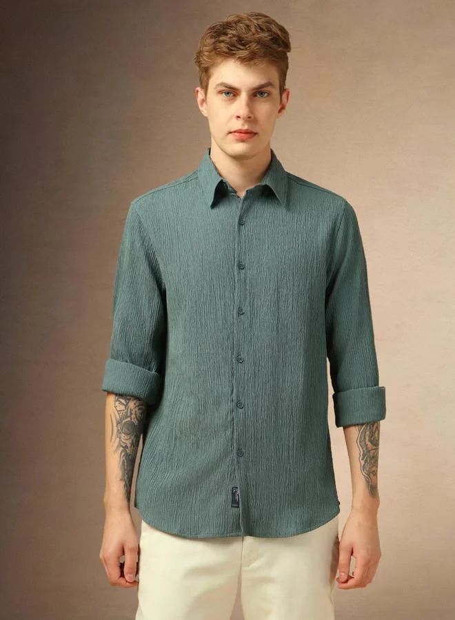 Dennis Lingo Dennis Lingo Textured Long Sleeves Button Down Shirt