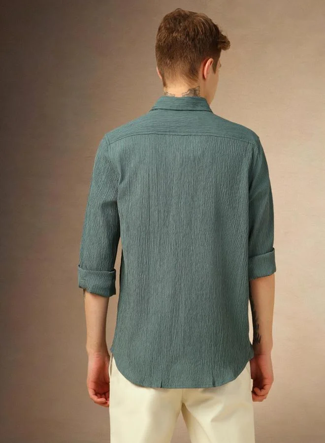 Dennis Lingo Dennis Lingo Textured Long Sleeves Button Down Shirt