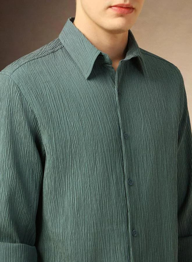 Dennis Lingo Dennis Lingo Textured Long Sleeves Button Down Shirt