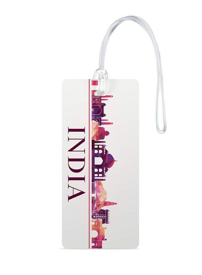 100yellow® India Theme Travel Luggage Suitcase Baggage Id Identifier Name Address Label with Silicon Strap ( Pack of 2 ) - Image 2
