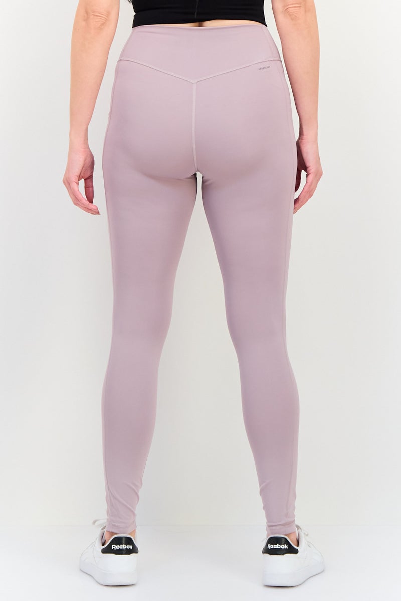 Adidas Women Sportswear Fit Pull On Training Leggings, Old Rose - Image 3