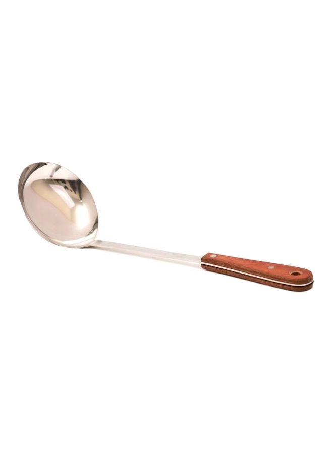 Stainless Steel Ladle With Wood Handle Silver/Brown 35cm 