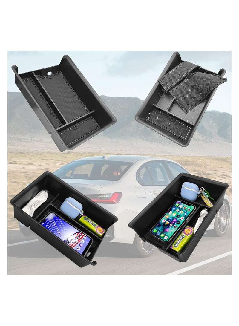 SOLARAE Compatible with BMW Center Console Organizer for 3 Series G20 2019-2024/4 Series G22 i4 G26 2021-2024, for BMW 3 Series Console Organizer 2019-2024, i4/4 Series Console Storage Box 2021-2024 - Image 4