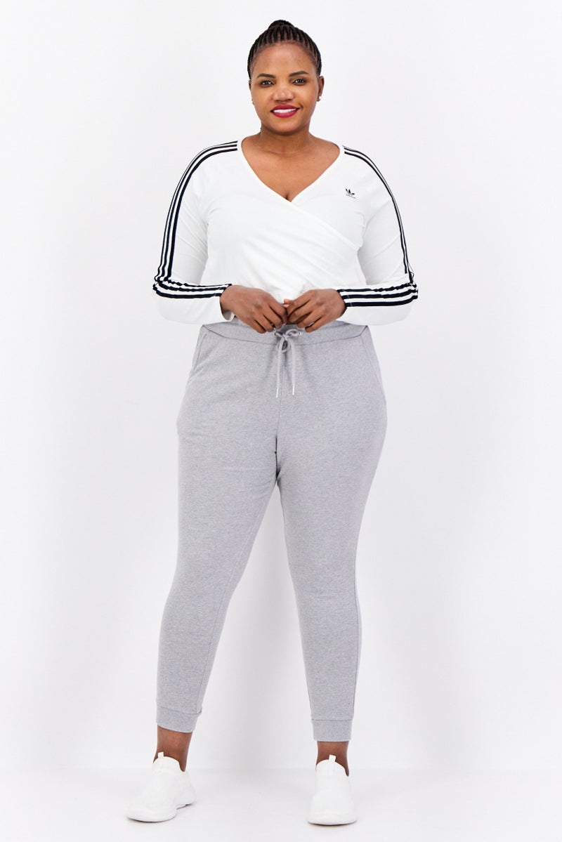 adidas Originals Women Plus Size Long Sleeve Outdoor Top, White  - Image 4