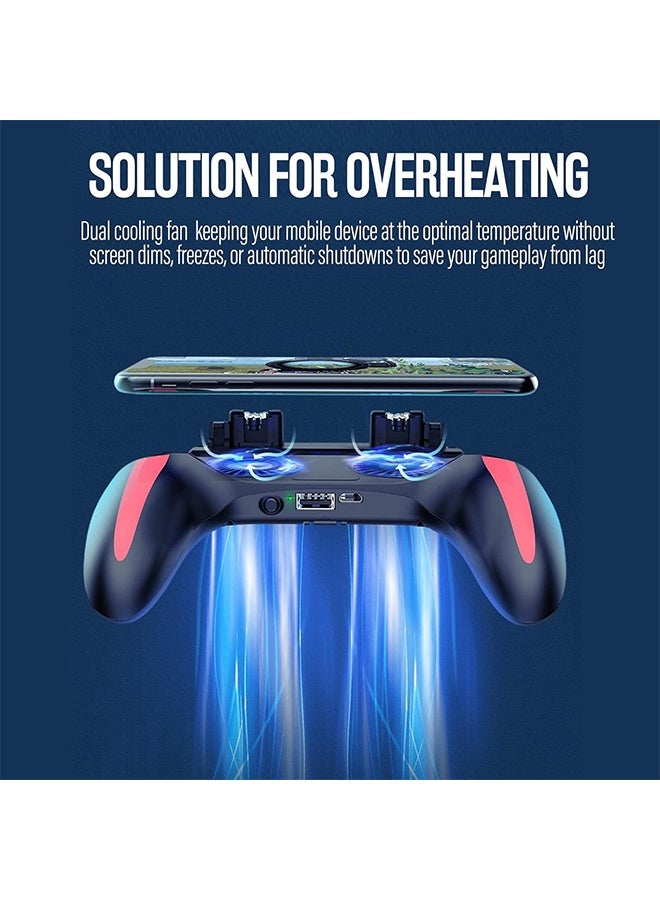 HAVEN Mobile Game Controller with Cooling Fan, with L1R1 Triggers Joystick for PUBG / Call of Duty / Fortnite Mobile Phones Games - 2500mAh - Image 4