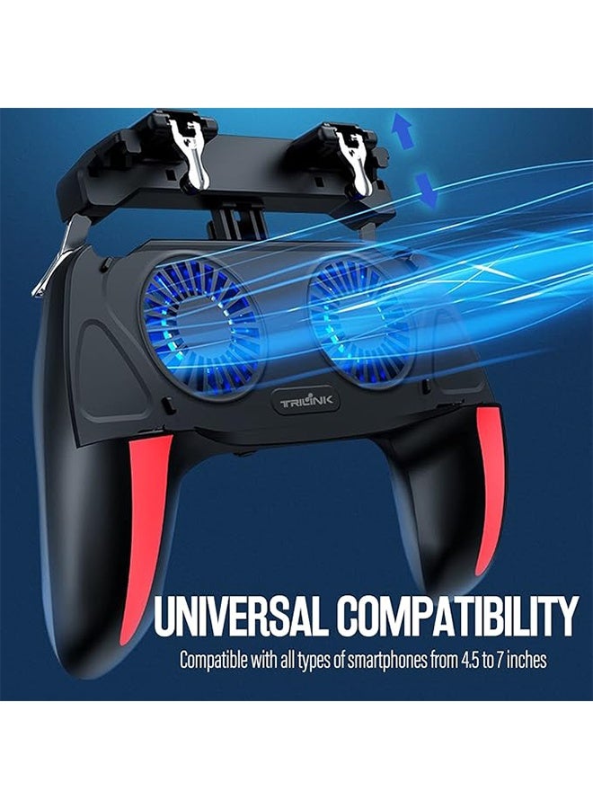 HAVEN Mobile Game Controller with Cooling Fan, with L1R1 Triggers Joystick for PUBG / Call of Duty / Fortnite Mobile Phones Games - 2500mAh - Image 5