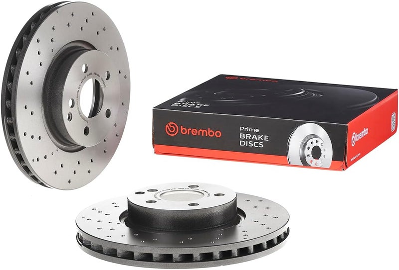 Brembo 09.A621.31 ديسك فرامل أمامي مثقوب ومغطى بالأشعة فوق البنفسجية MERCEDES-BENZ/MERCEDES-BENZ (BBDC) OE# A0004211112 - Image 1