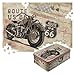 Nostalgic Art NostalgicArt Retro Puzzle 1000 Pieces 189 x 268 Route 66 Bike Map Gift idea for Route 66 Fans for Adults Packed in a tin Box - Image 2
