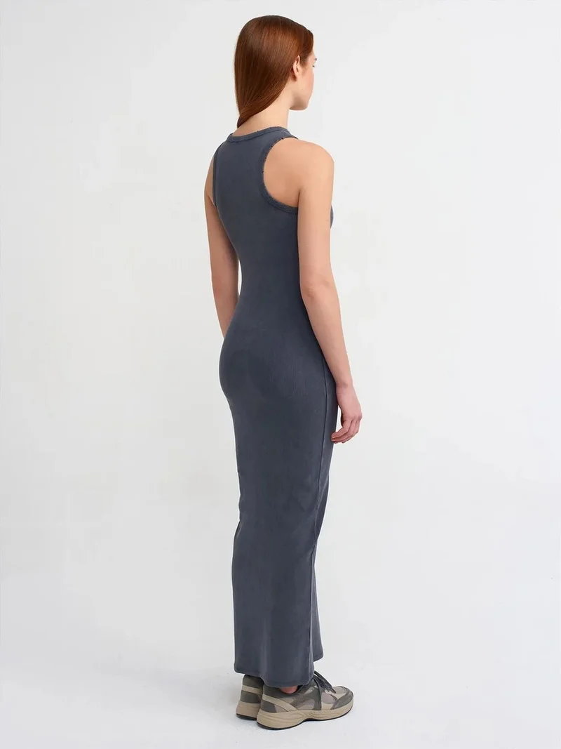 ديلفين DILVIN Ribbed Bodycon Maxi Dress